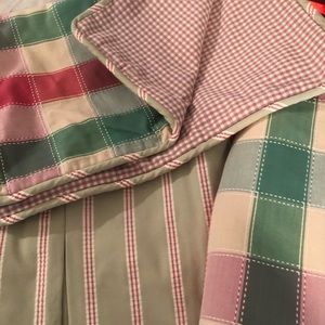 Custom twin bed duvet, shams, and bed skirts, sheets